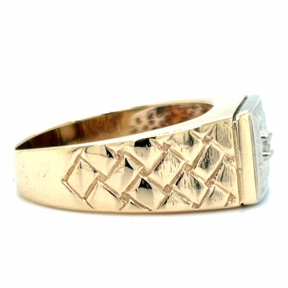 Estate Basket Weave Signet Ring