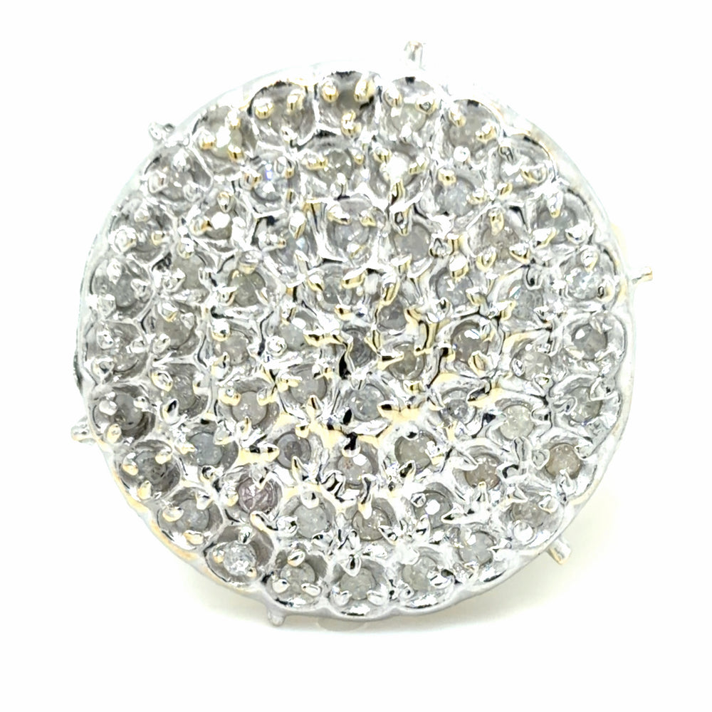 Estate Diamond Large Circle Cluster Ring
