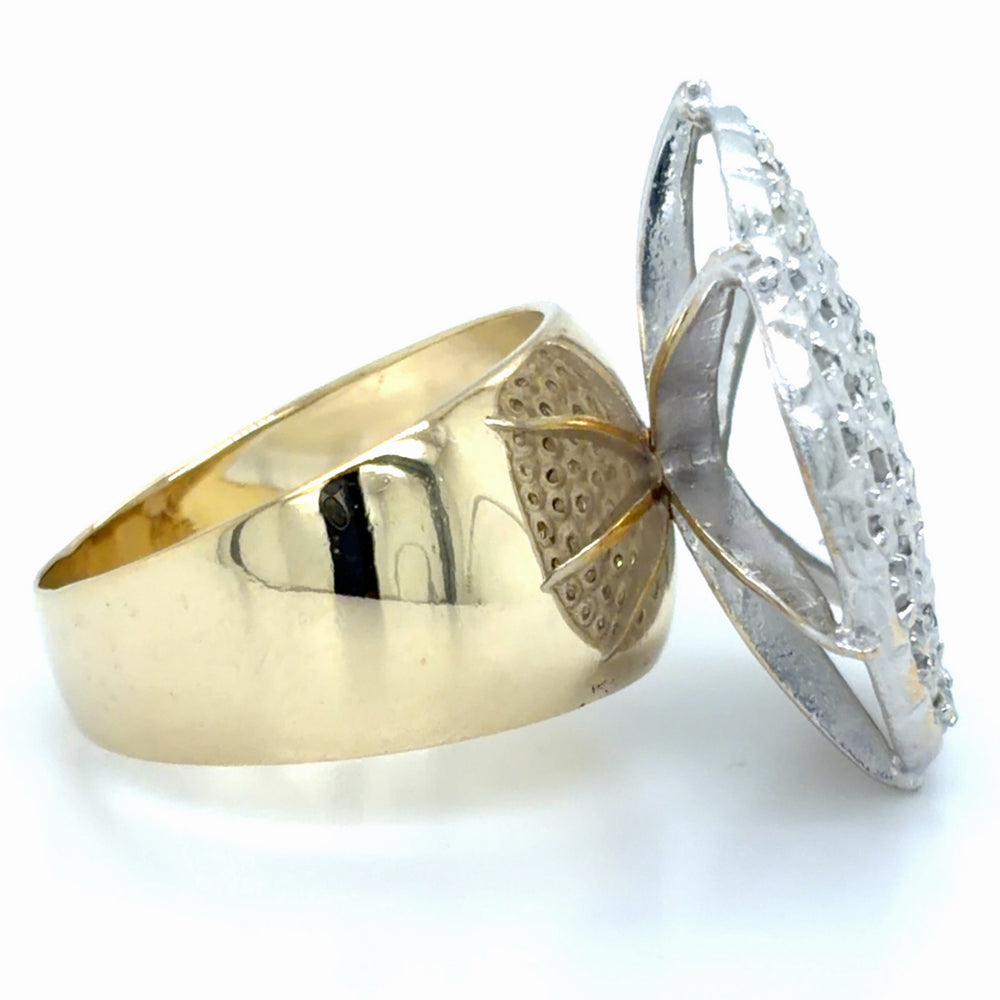 Estate Diamond Large Circle Cluster Ring