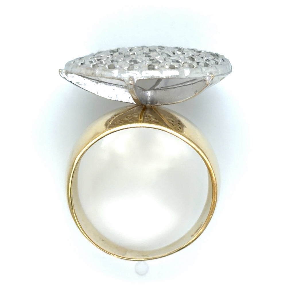 Estate Diamond Large Circle Cluster Ring