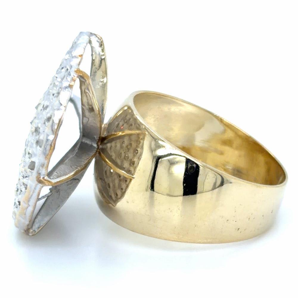 Estate Diamond Large Circle Cluster Ring