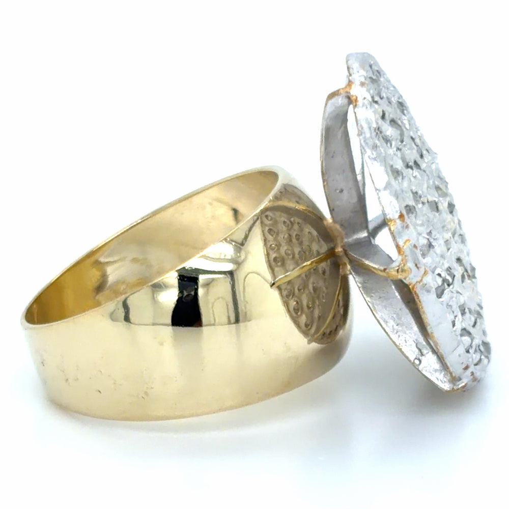 Estate Diamond Large Circle Cluster Ring