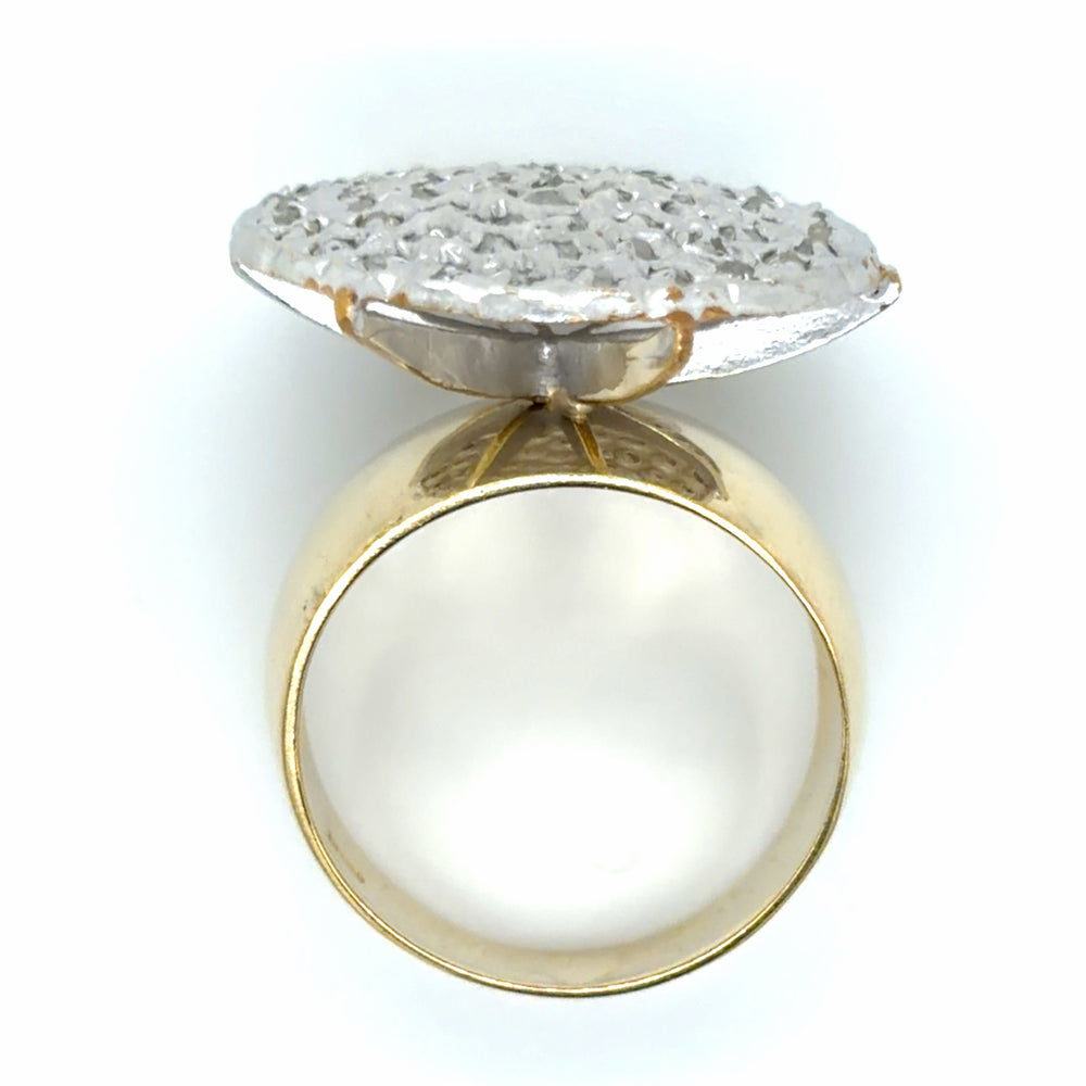 Estate Diamond Large Circle Cluster Ring
