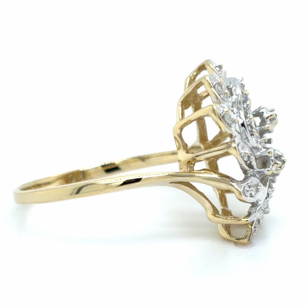 Estate Diamond Cluster Swirl Ring