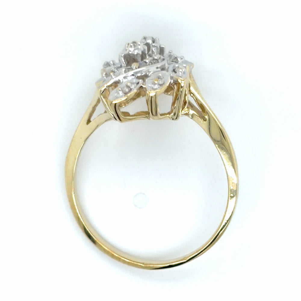 Estate Diamond Cluster Swirl Ring