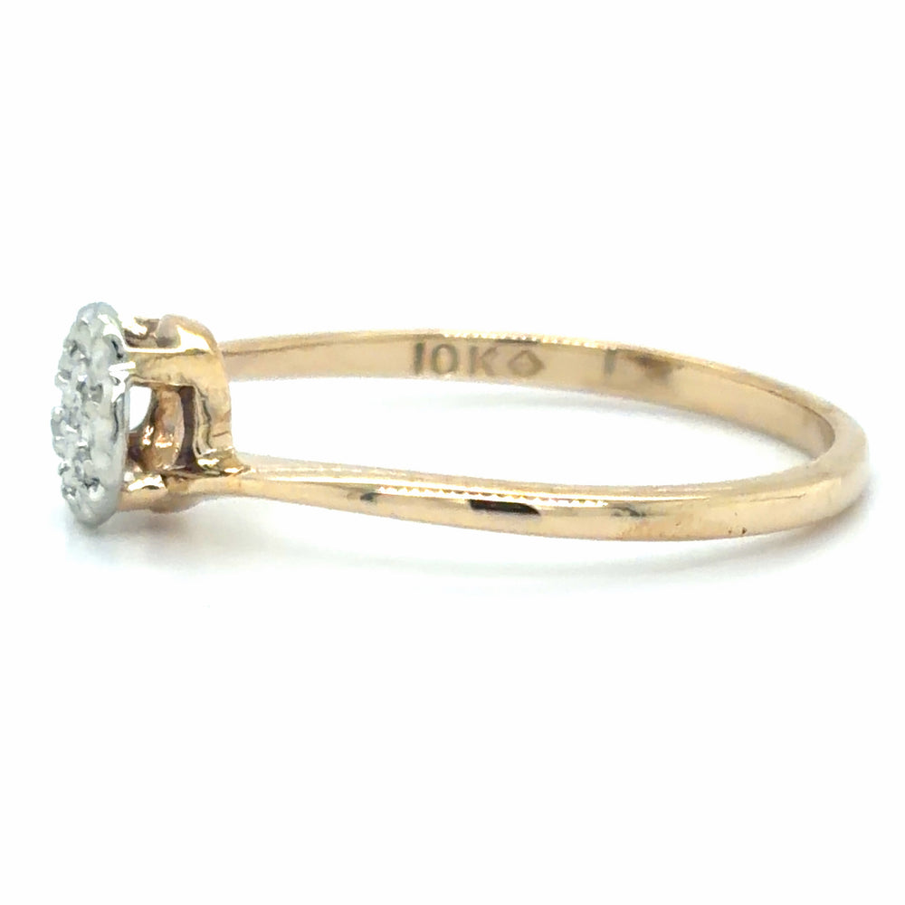 Estate Diamond Cluster Bypass Ring