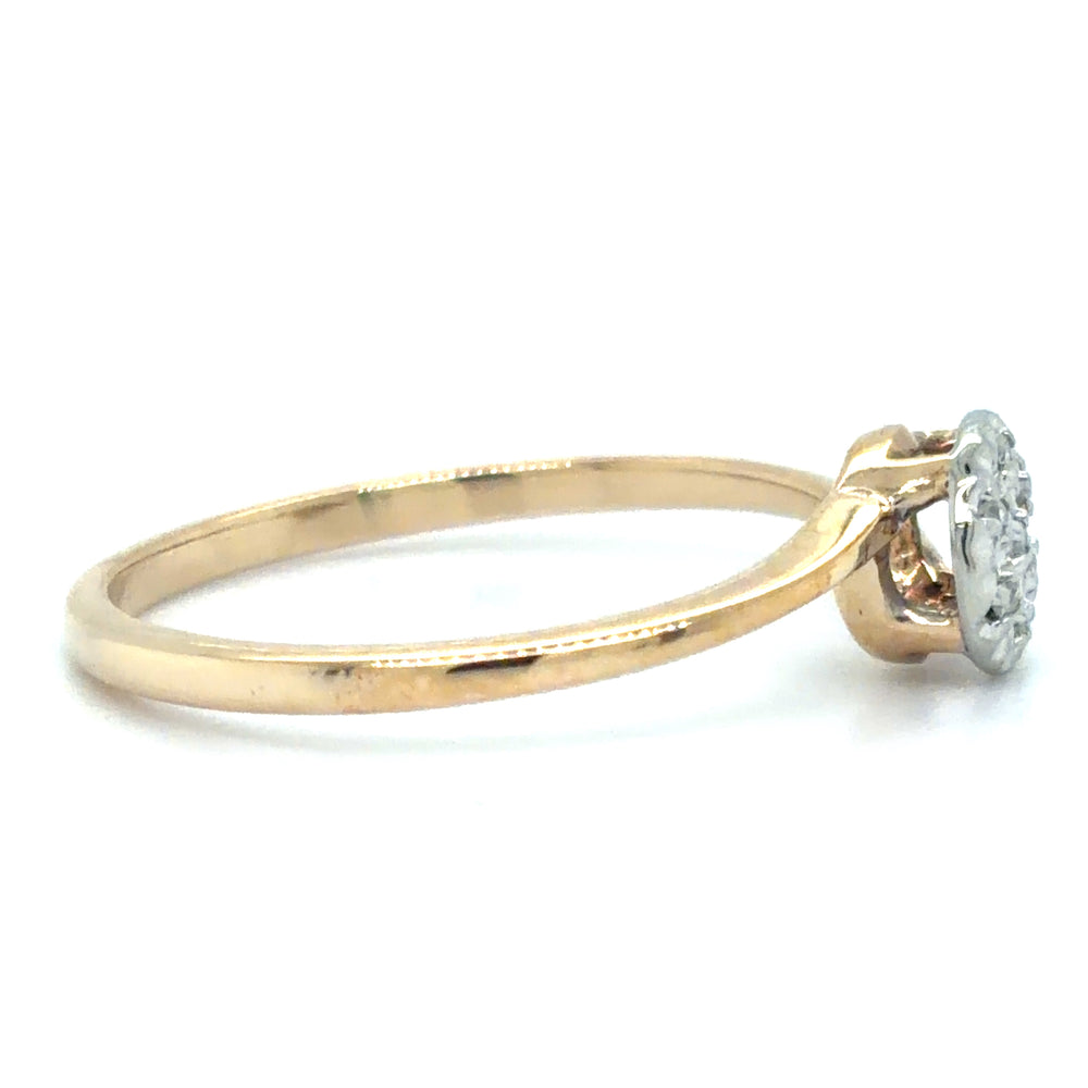 Estate Diamond Cluster Bypass Ring