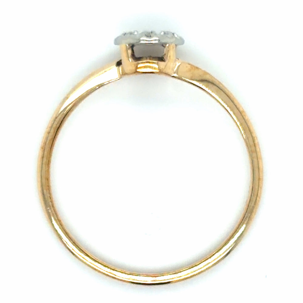 Estate Diamond Cluster Bypass Ring