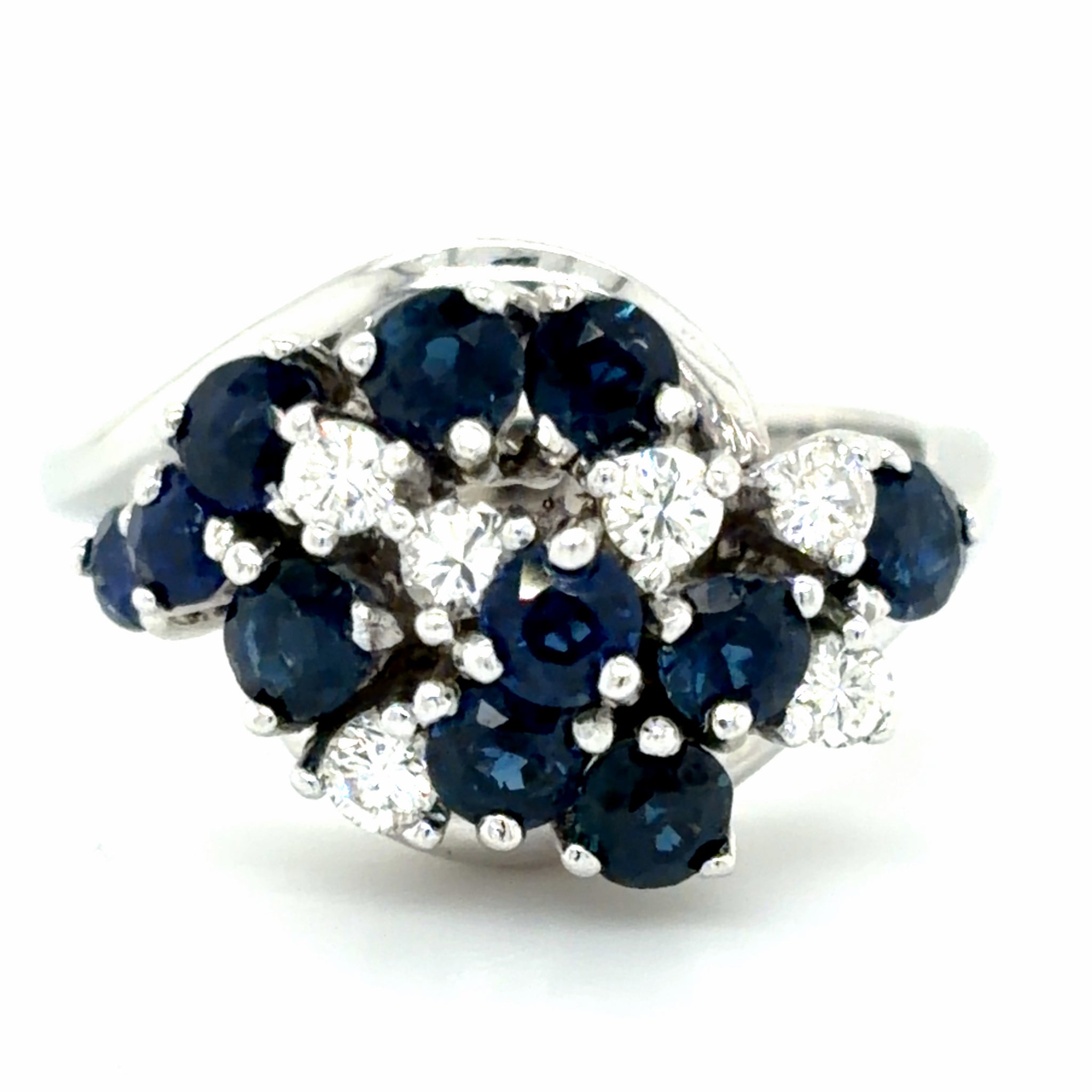 Estate Sapphire Cluster Bypass Ring