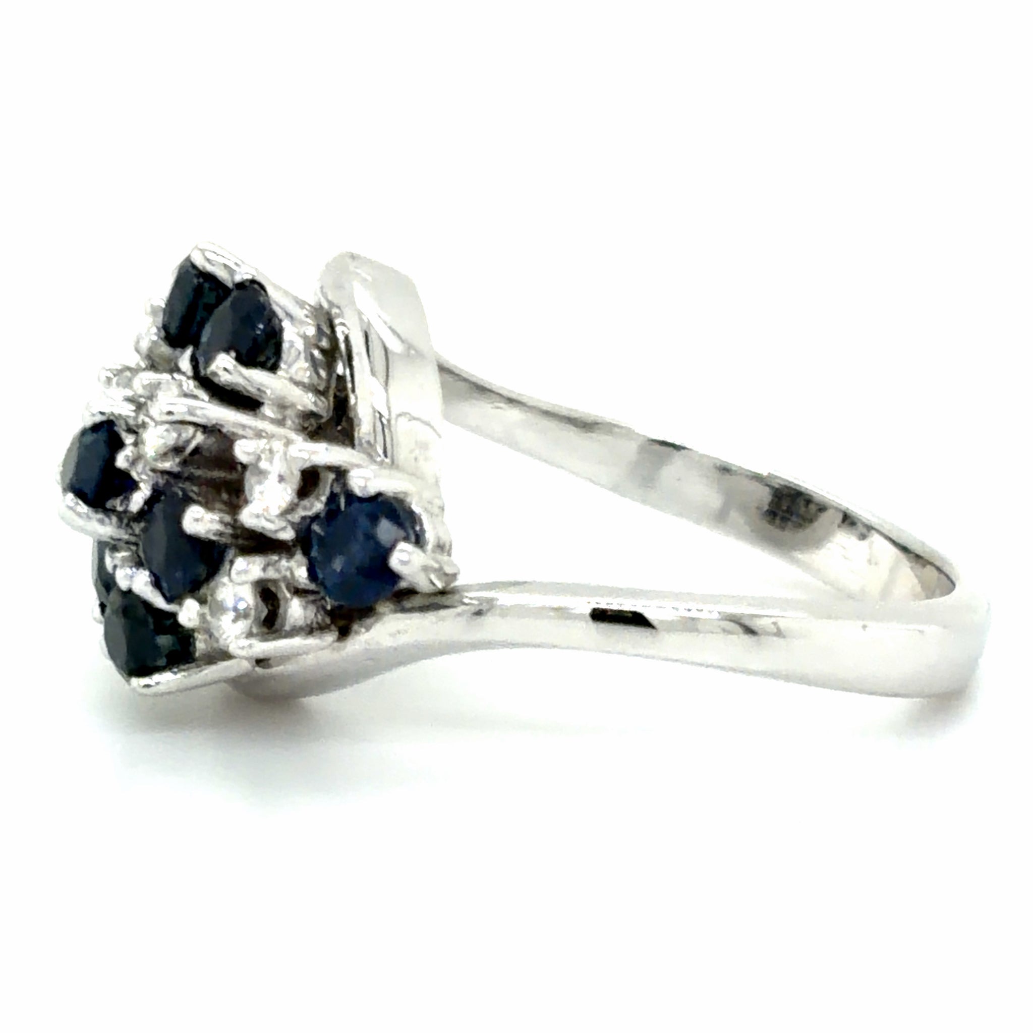 Estate Sapphire Cluster Bypass Ring