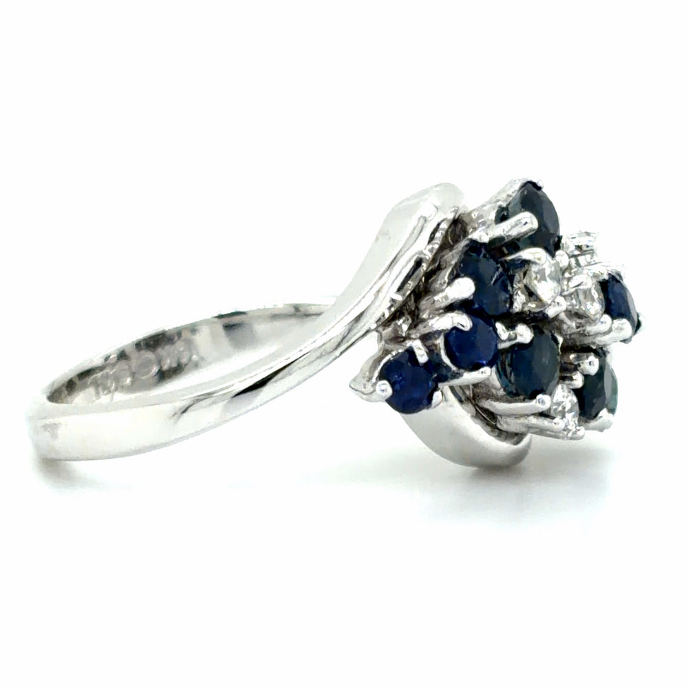 Estate Sapphire Cluster Bypass Ring