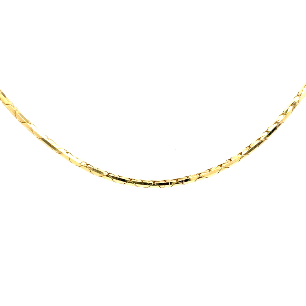 Estate 18K Yellow Gold Cobra Chian 17"