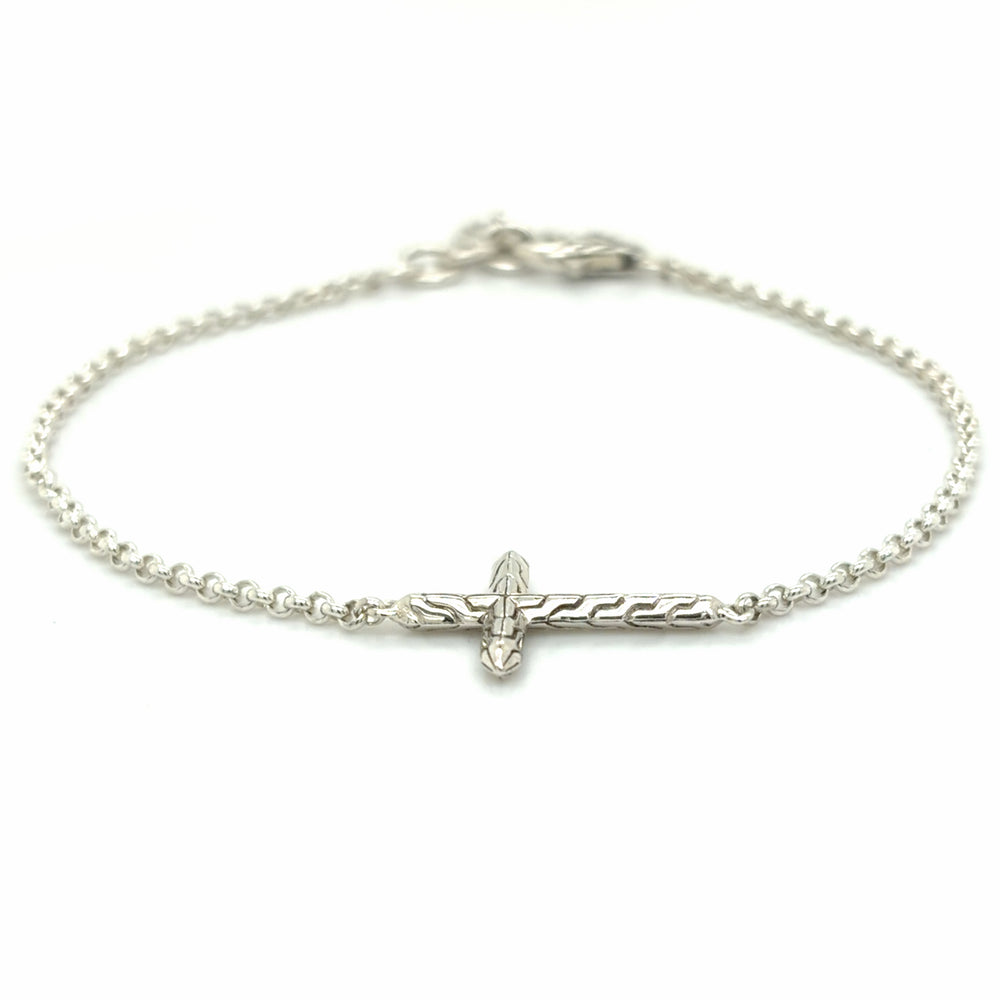 Estate John Hardy Rolo Chain Cross Bracelet