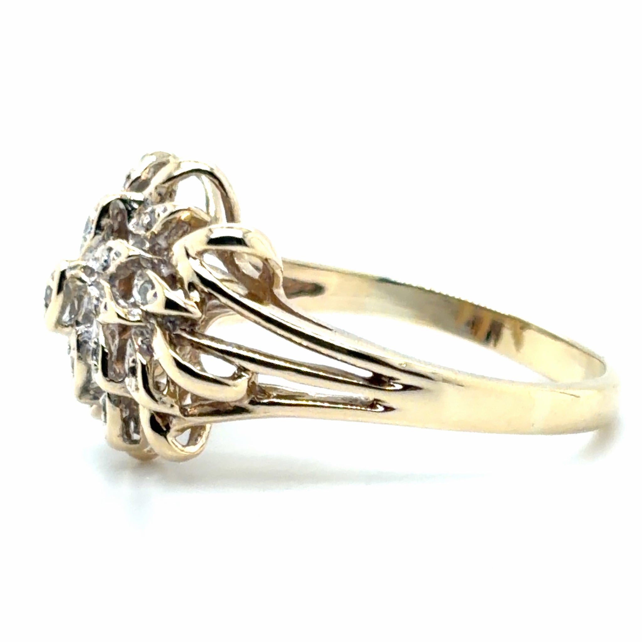 Estate Layered Flower Ring