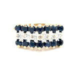 Estate Blue Sapphire Rooftop Ring