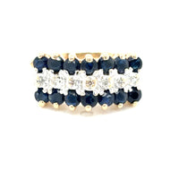 Estate Blue Sapphire Rooftop Ring