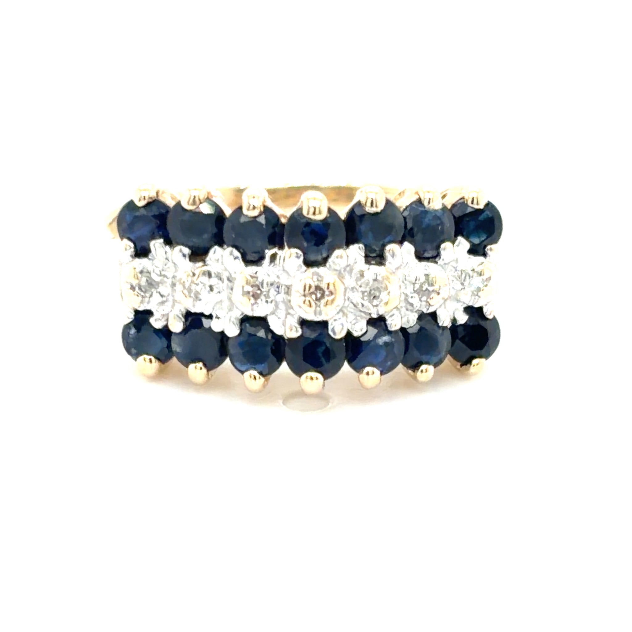 Estate Blue Sapphire Rooftop Ring