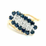 Estate Blue Sapphire Waterfall Ring