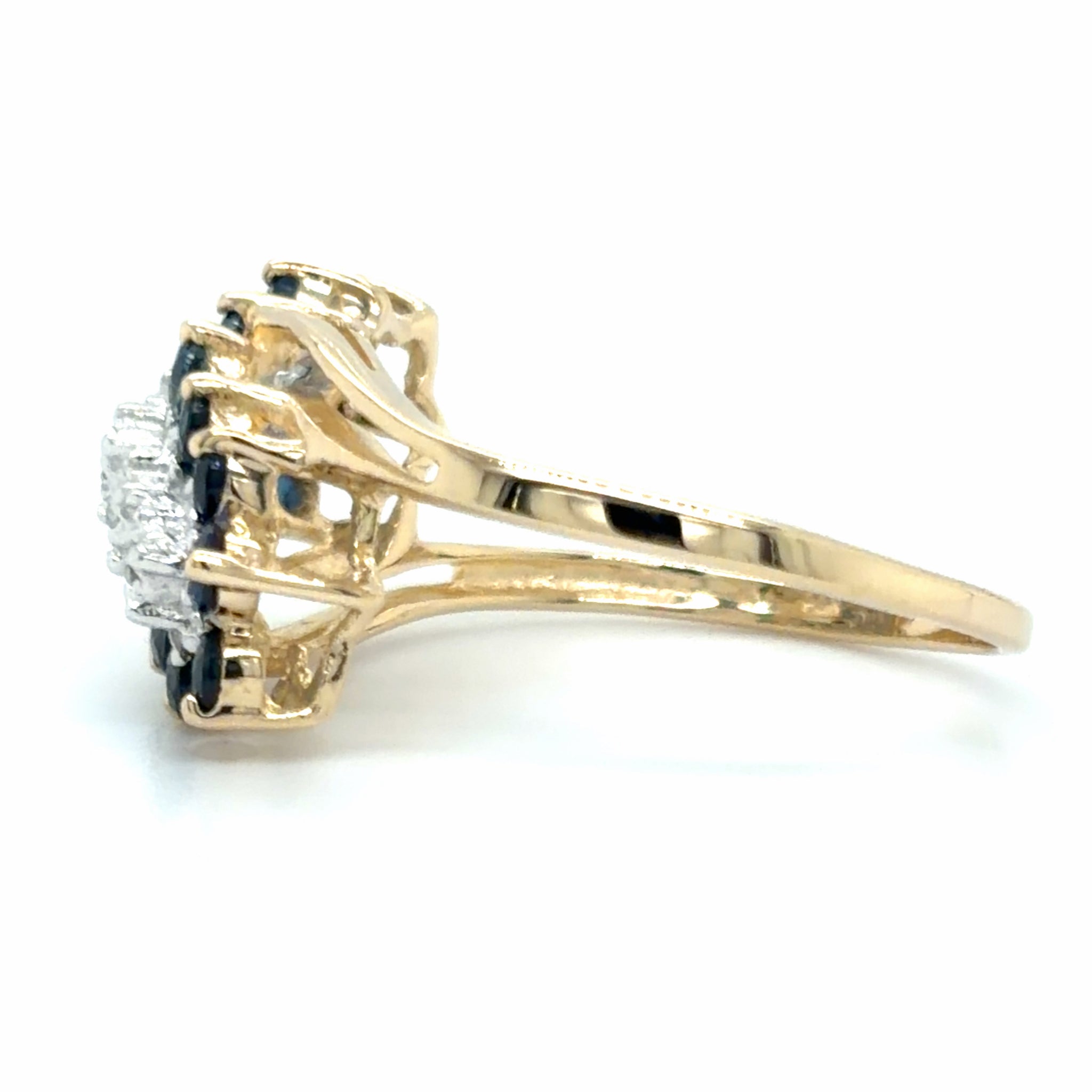 Estate Blue Sapphire Waterfall Ring