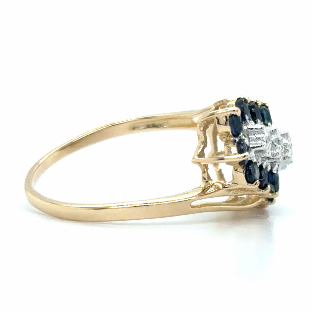 Estate Blue Sapphire Waterfall Ring