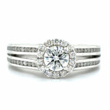 Estate 0.92cttw Vintage Style Halo Engagement Ring