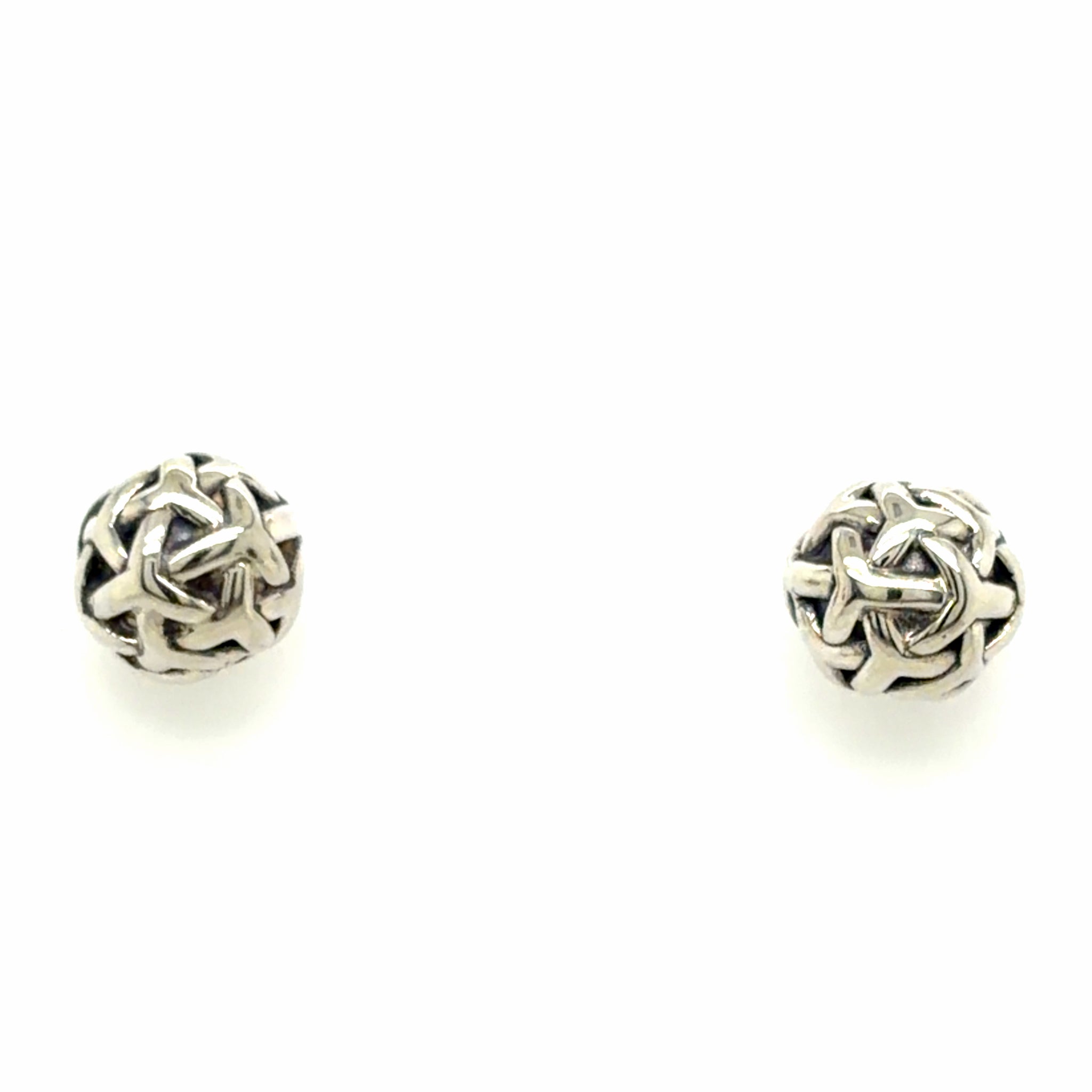 Estate JAi Woven Ball Stud Earrings