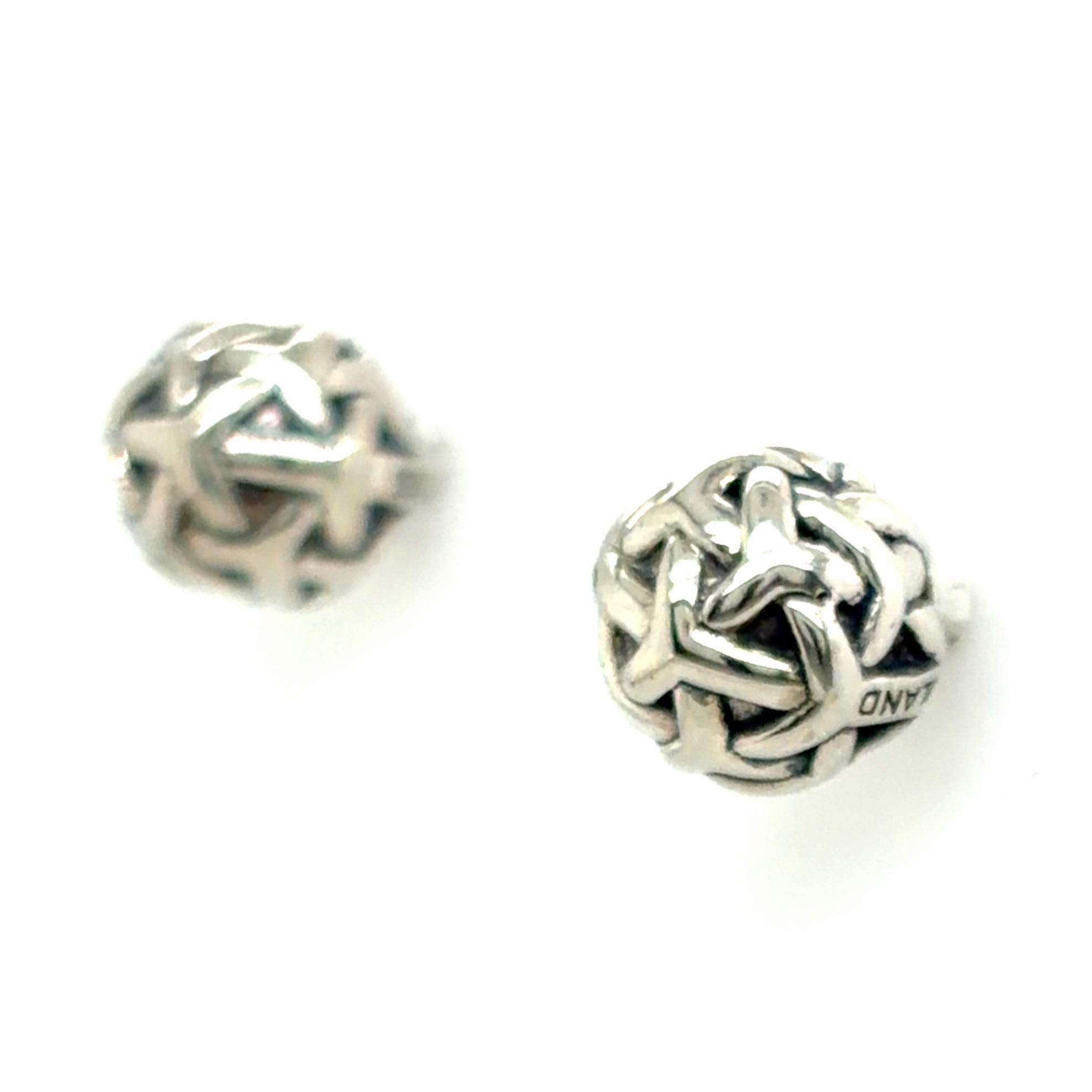 Estate JAi Woven Ball Stud Earrings
