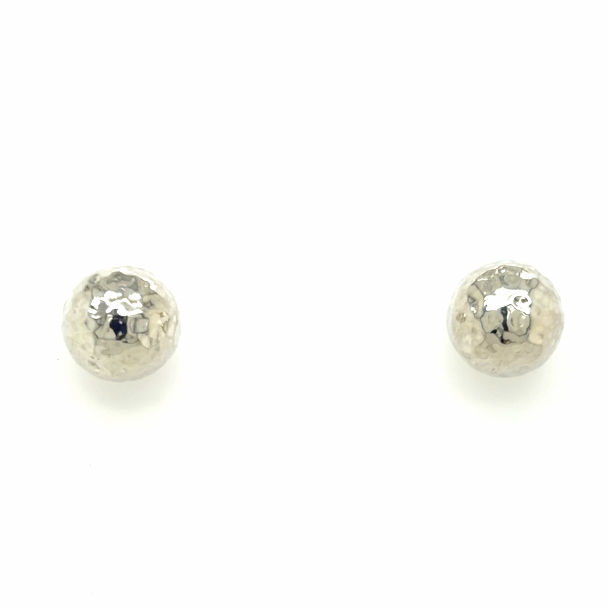 Estate JAi Hammered Ball Stud Earrings