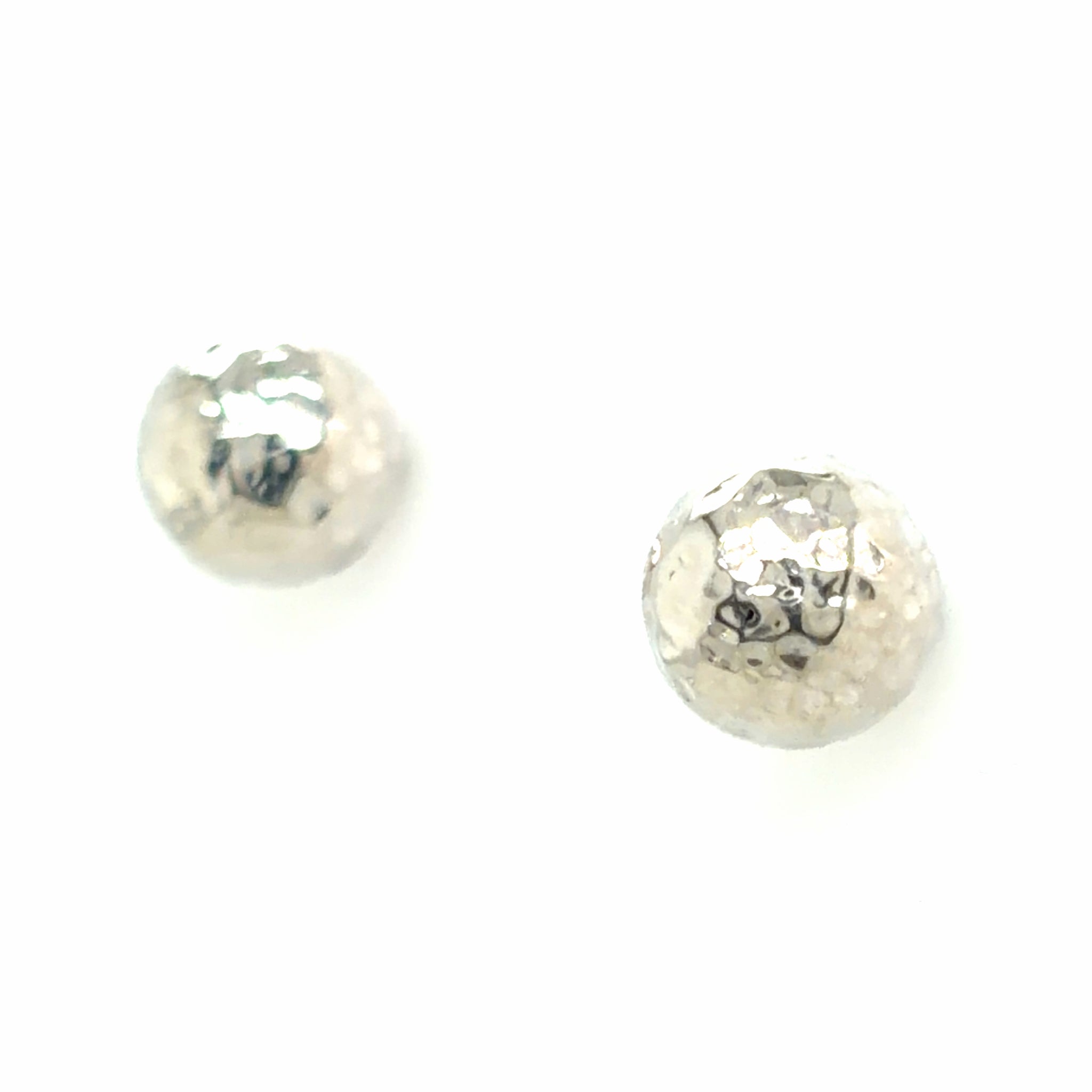 Estate JAi Hammered Ball Stud Earrings
