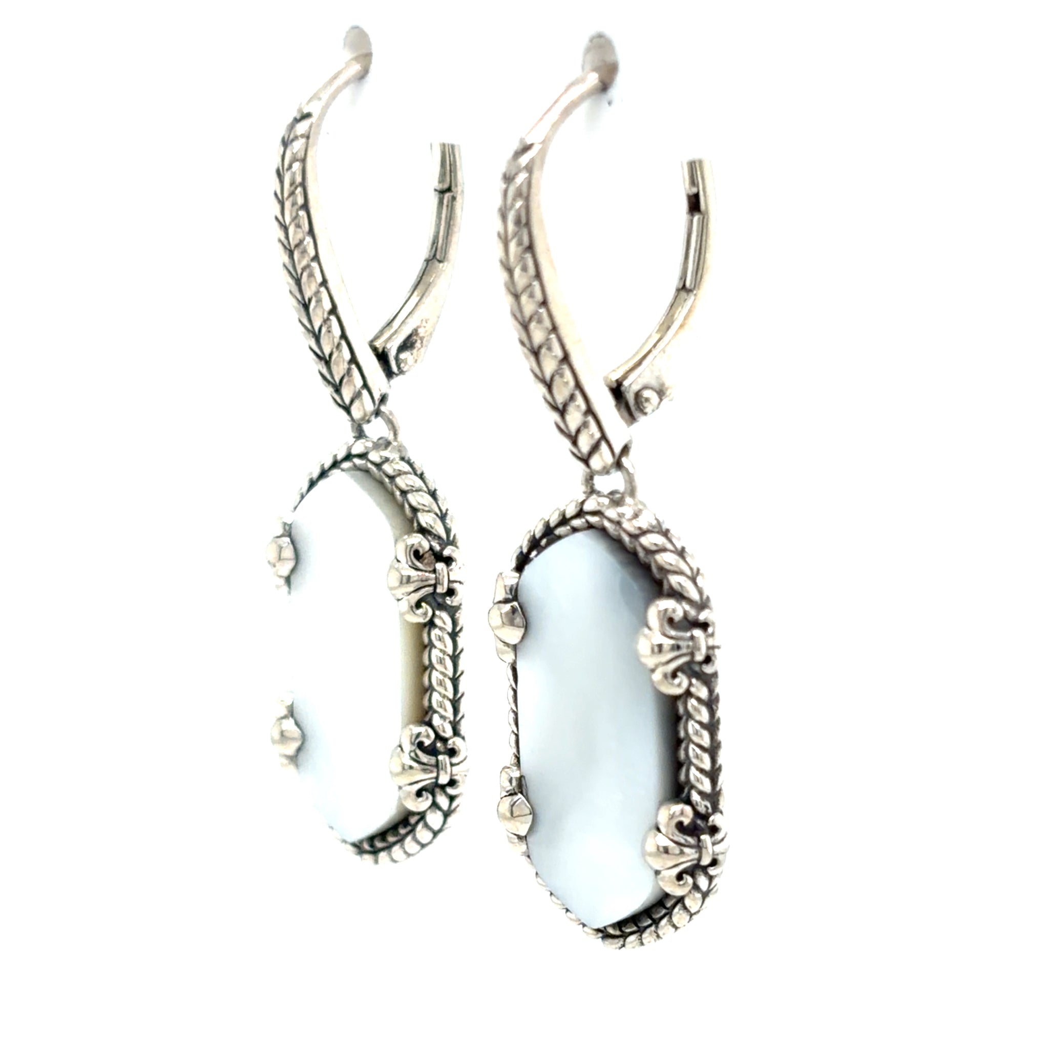 Estate JAi Mother of Pearl Dangle Earrings
