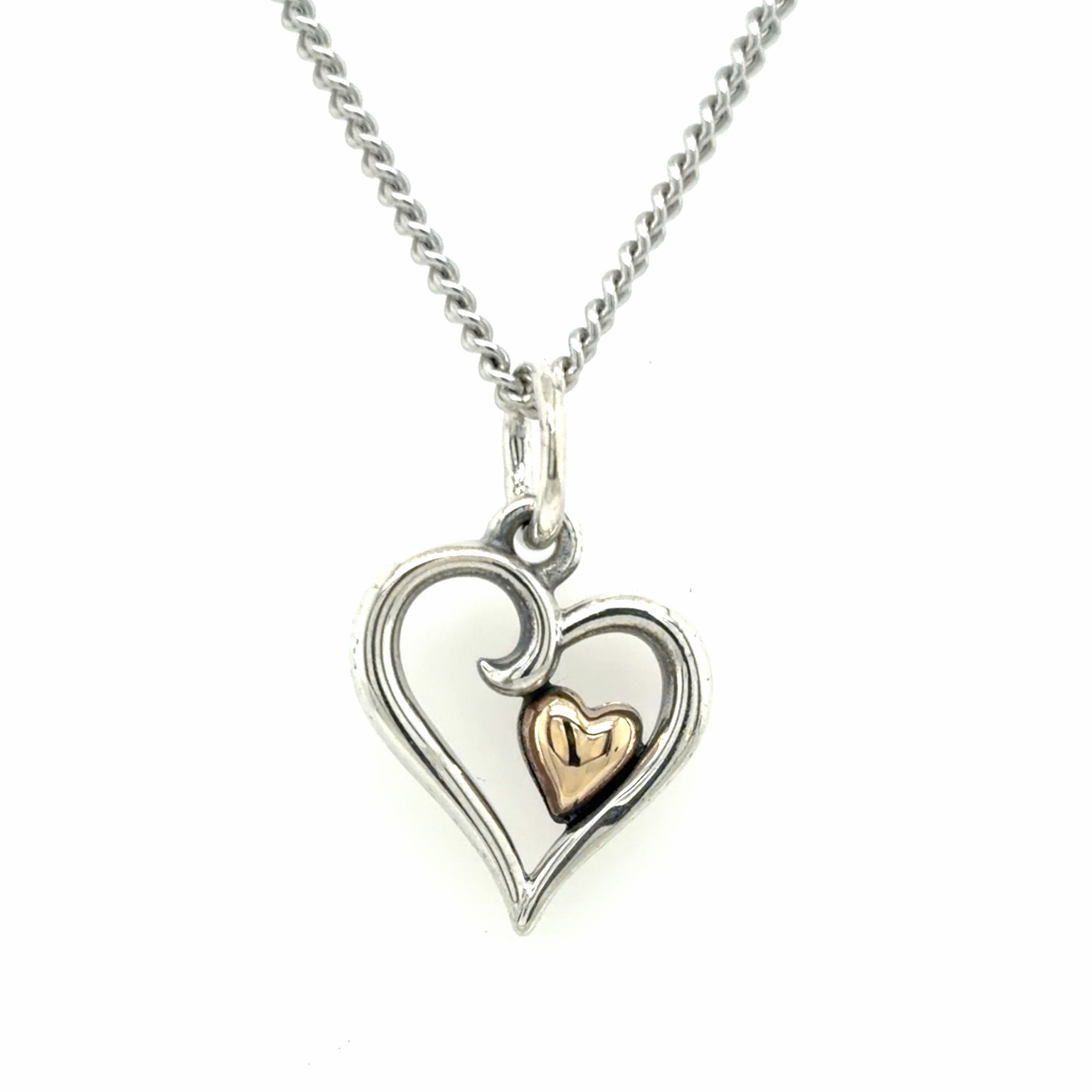 Estate James Avery Delicate Joy of My Heart Charm Necklace