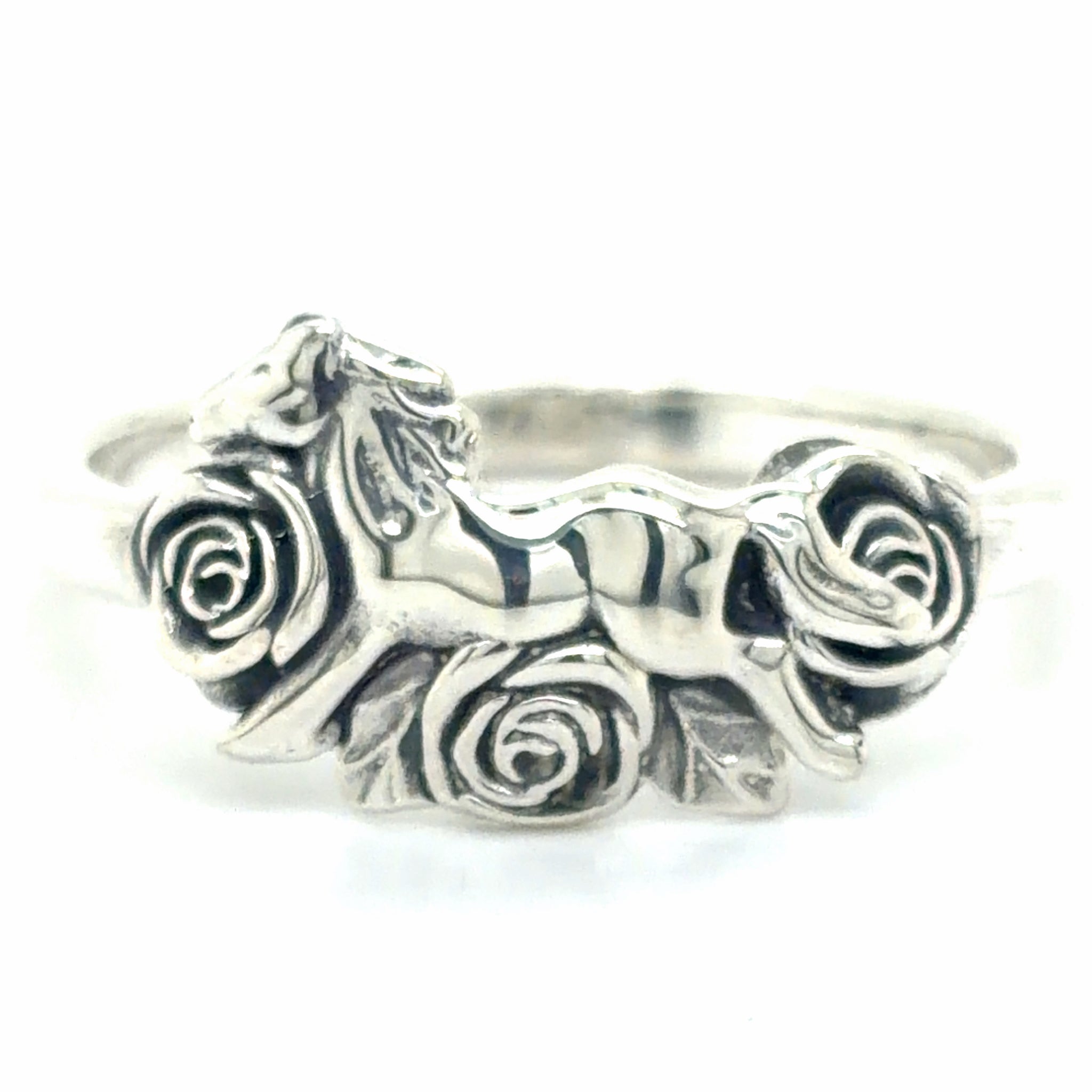 Estate James Avery Horse and Roses Ring