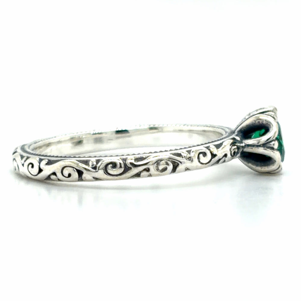 Estate James Avery Cherished May Birthstone Ring
