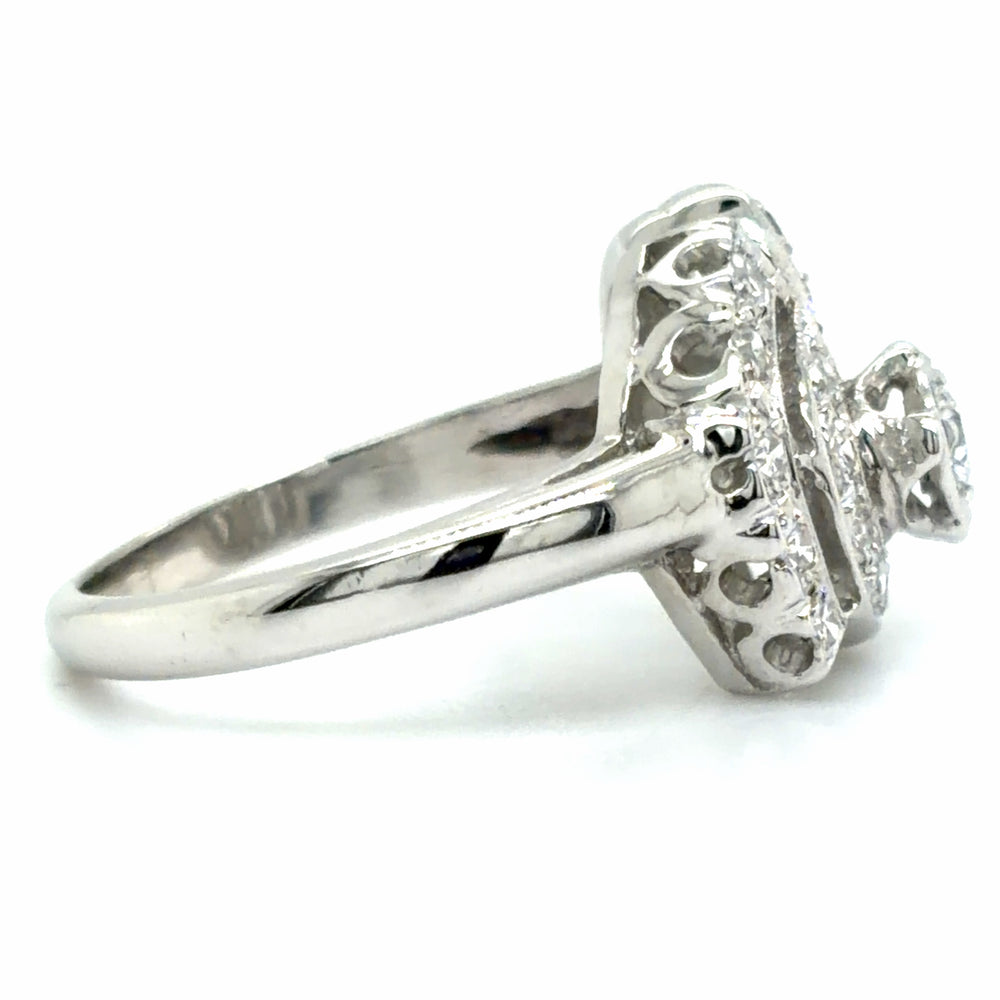 Estate 0.25cttw Diamond Swirl Fashion Ring