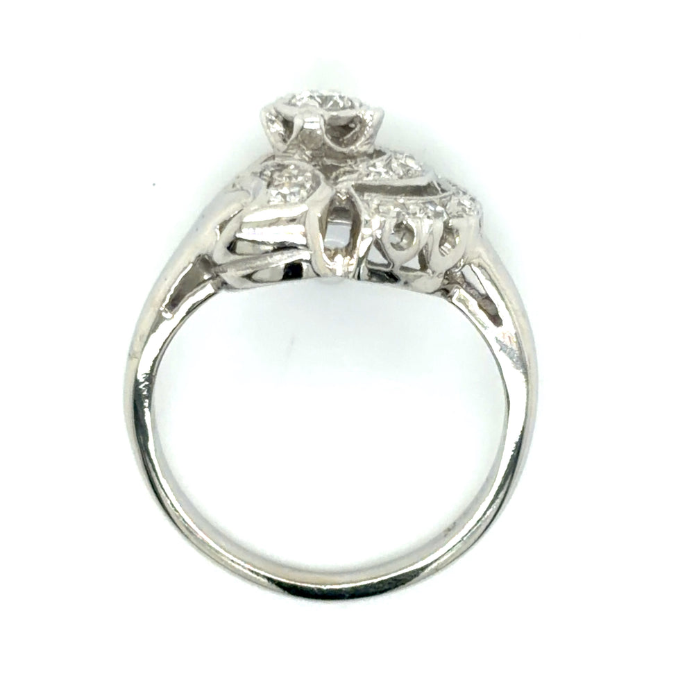Estate 0.25cttw Diamond Swirl Fashion Ring