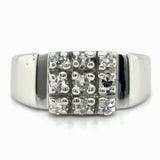 Estate Diamond Square Top Modern Ring