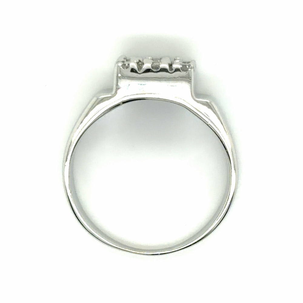 Estate Diamond Square Top Modern Ring