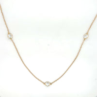 Estate Cubic Zirconia Station Necklace