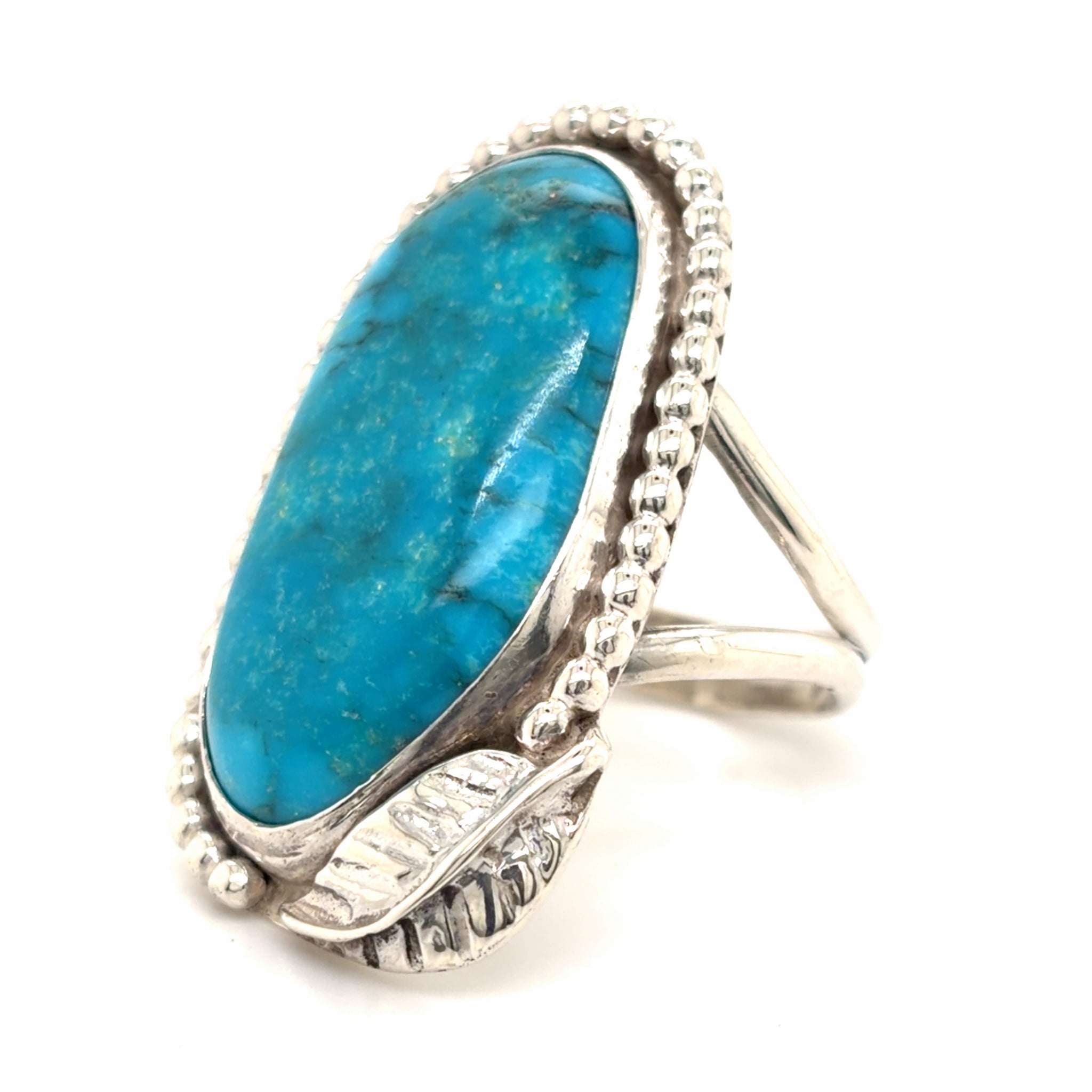 Estate Sterling Silver Turquoise Statement Ring