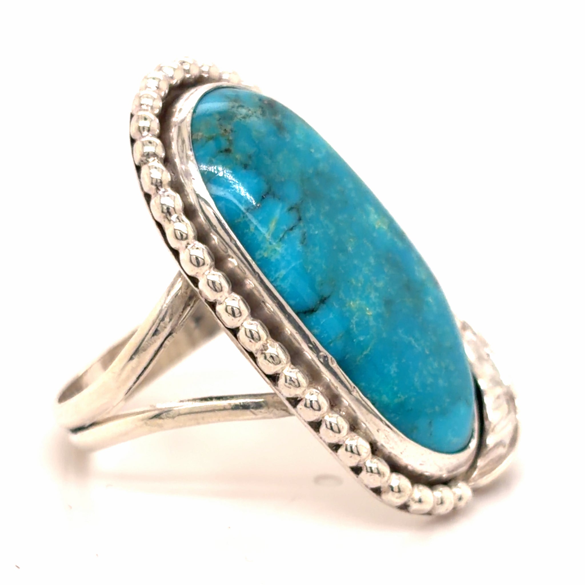 Estate Sterling Silver Turquoise Statement Ring