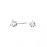 14K White Gold 0.33cttw Diamond Stud Earrings with Martini Prongs
