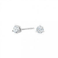 14K White Gold 0.33cttw Diamond Stud Earrings with Martini Prongs