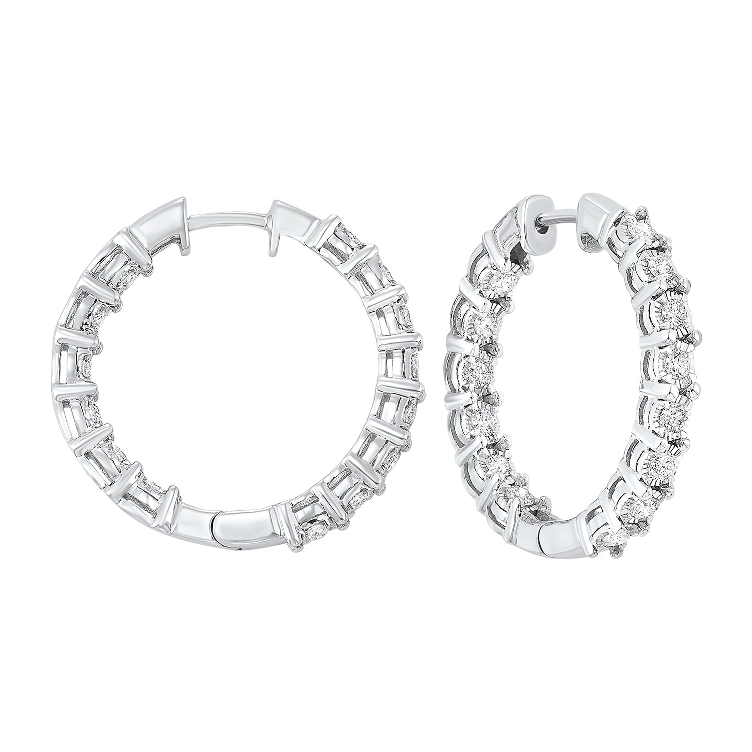 Diamond Hoop Earrings