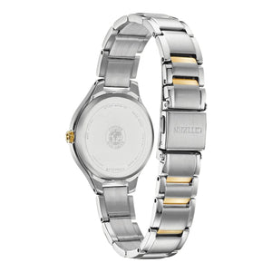 Corso Two-Tone Stainless Steel Watch with Silver-White Dial with Diamond Accents by Citizen