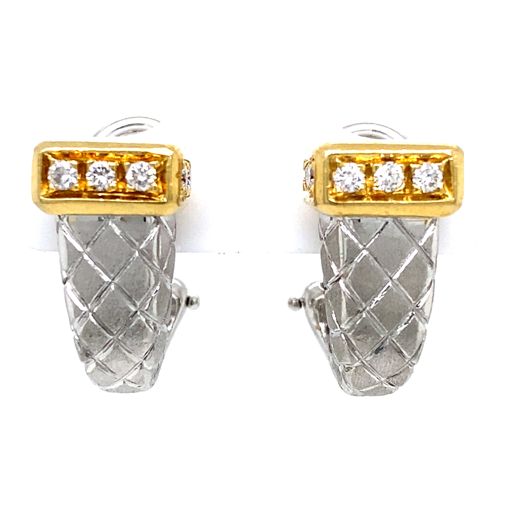 Estate ARIMAR 18K Two-Tone J-Hoops