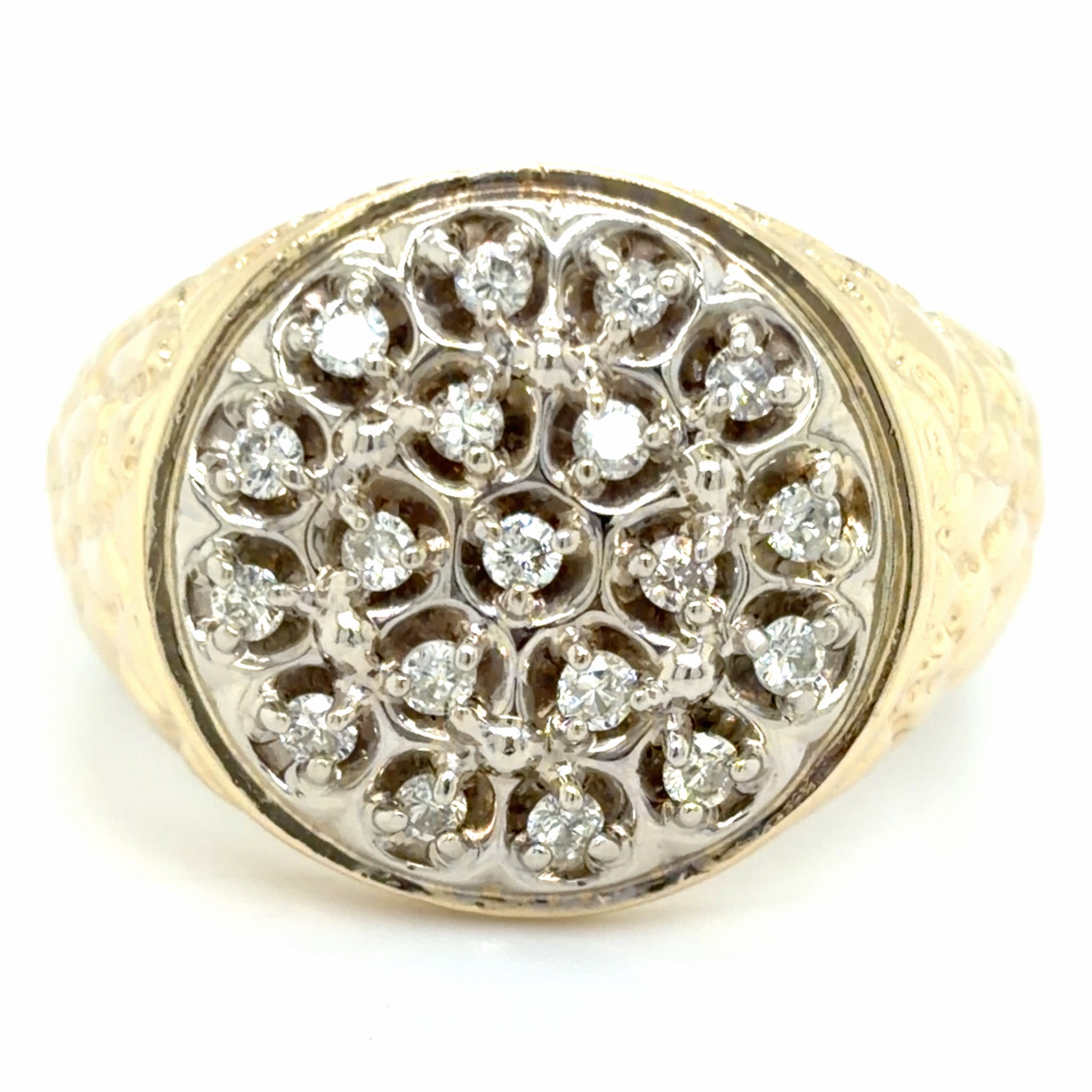 Estate Diamond Circle Cluster Ring