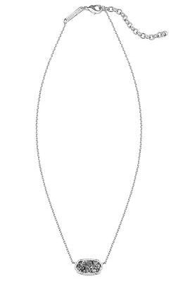 Elisa Silver Plated Necklace with Platinum Drusy by Kendra Scott