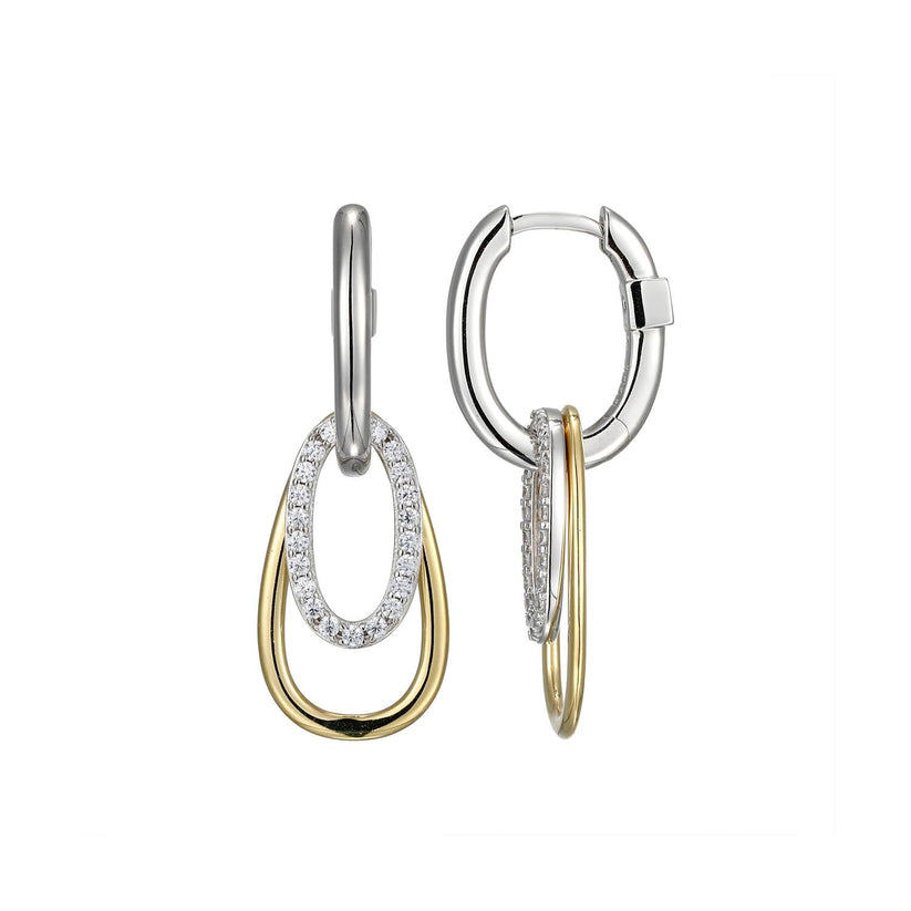 "Circadia" Silver and Gold Drop Earring