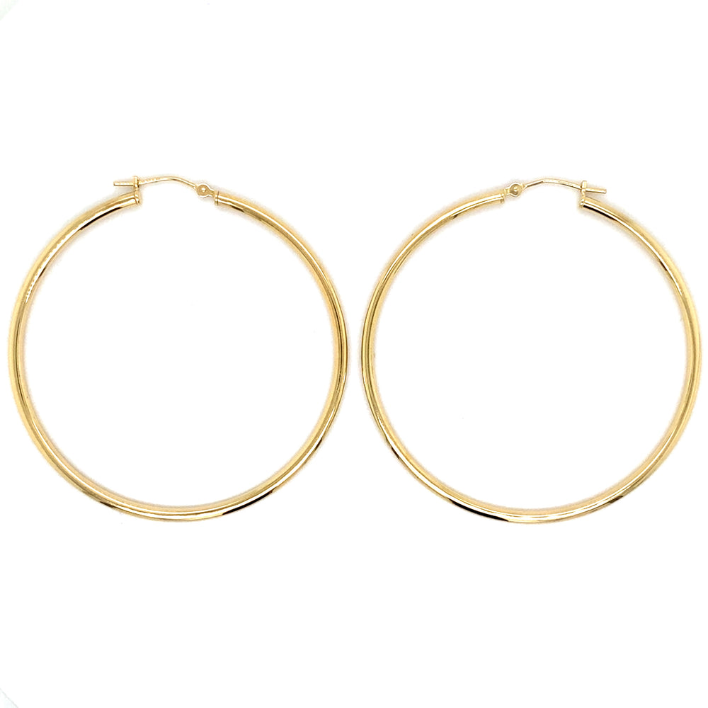 Estate 50mm Yellow Gold Hoops