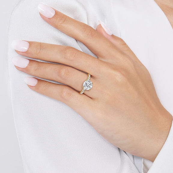 Winslow - 14K Yellow Gold Round Diamond Engagement Ring